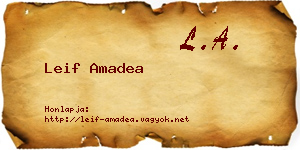 Leif Amadea névjegykártya
